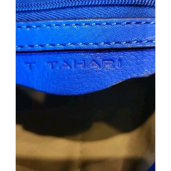 Royal Blue T Tahari Purse Alligator Crocodile Medium Preowned EUC Fast Ship - Picture 13 of 14